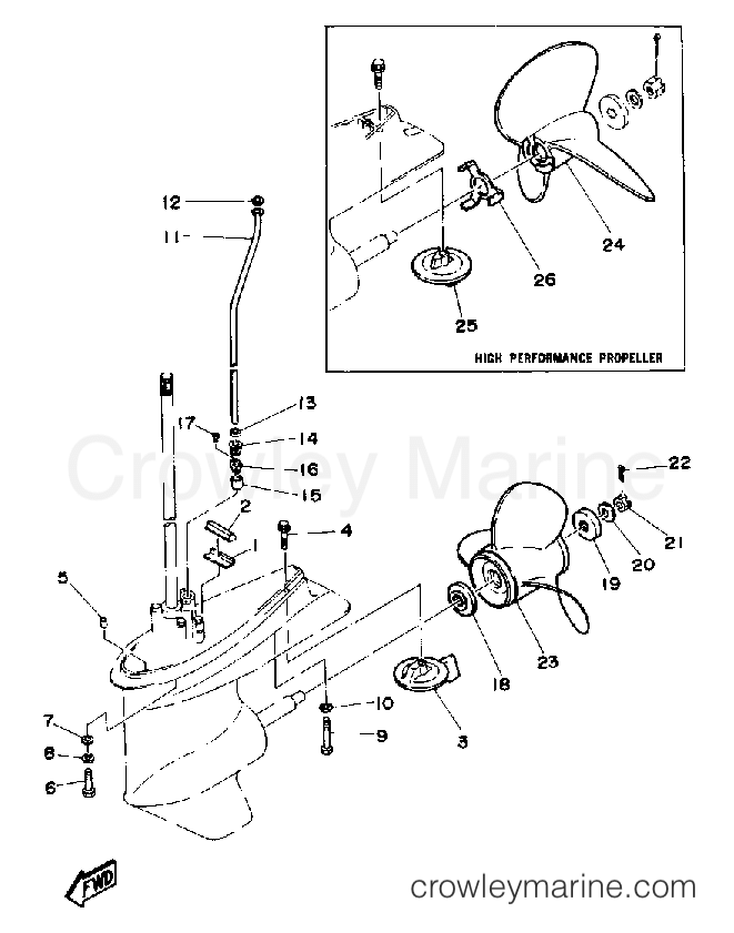 Yamaha Motors CV85ETLD - LOWER DRIVE 2