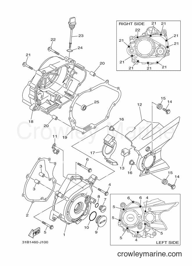 2010 Scooter T115SEC - T115SEC (31B2) [010] - CRANKCASE COVER 1