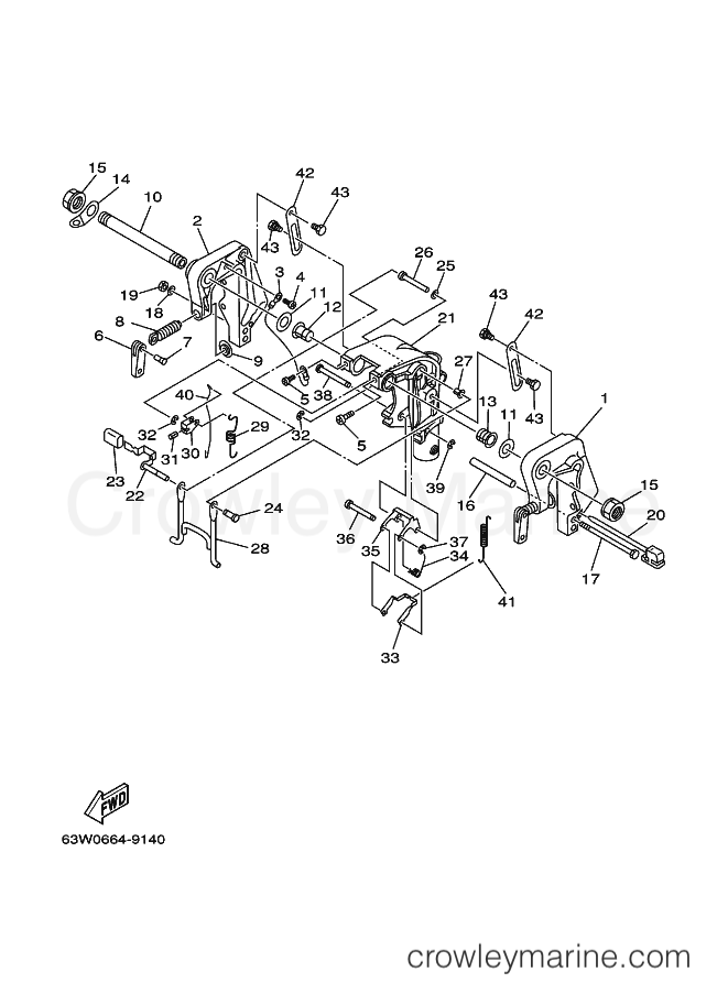 Yamaha Motors 9.9F (63V) [110] - BRACKET 1
