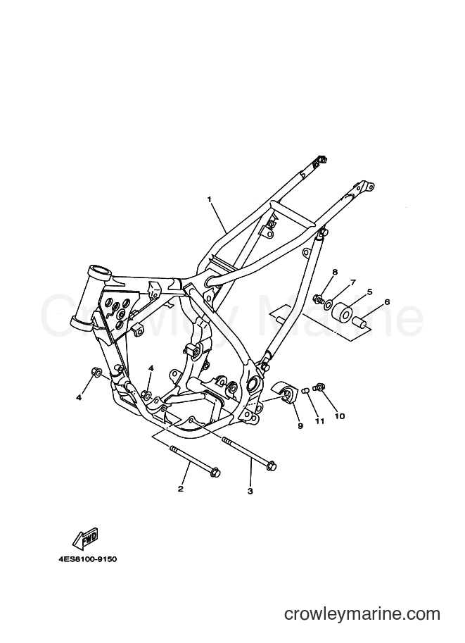 1999 Dirt Bike YZ80 - YZ80 (4GTE) [010] - FRAME