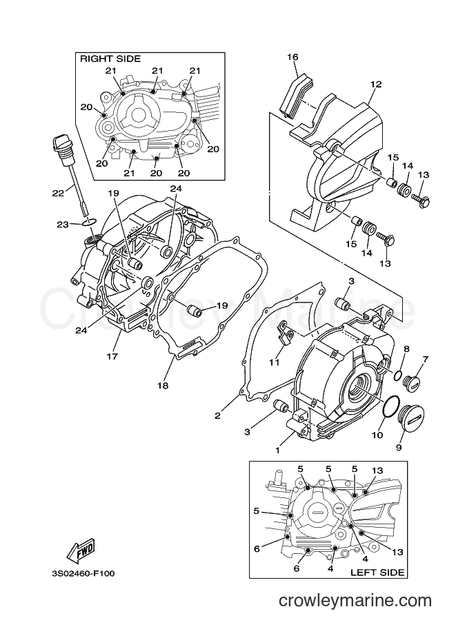 2007 Scooter T110LSE - T110LSE (4D72) [010] - CRANKCASE COVER 1