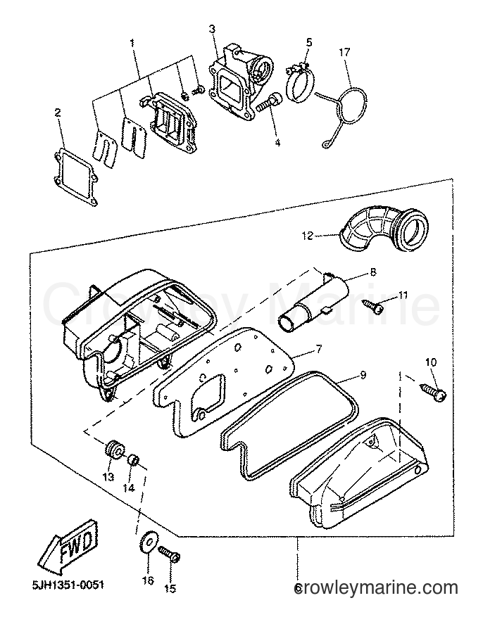 2001 Scooter EW50 - EW50 (5JH3) [020] - INTAKE
