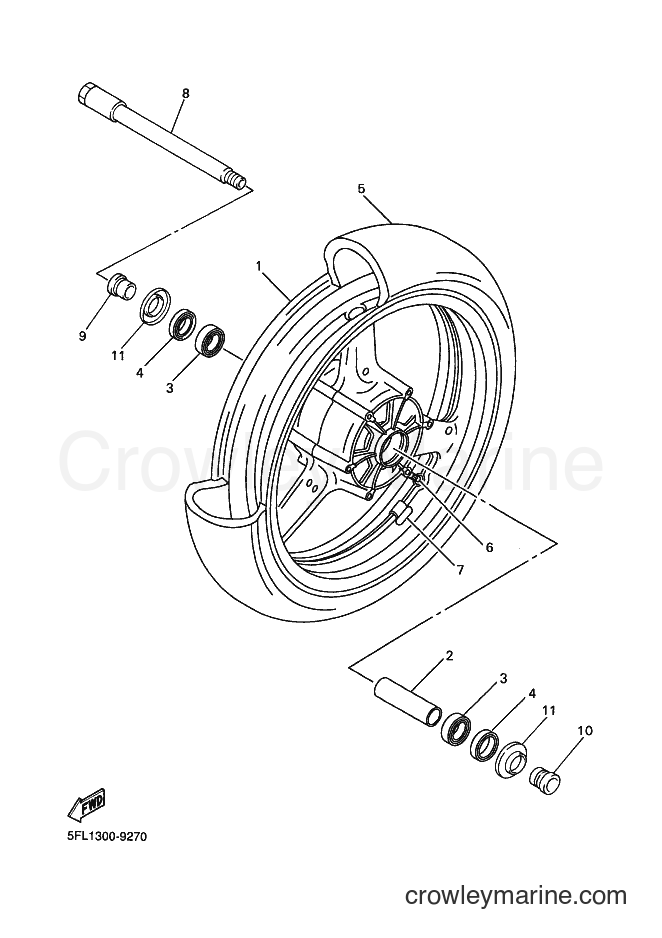 Yamaha Motors YZF-R7 (5FL1) [010] - FRONT WHEEL