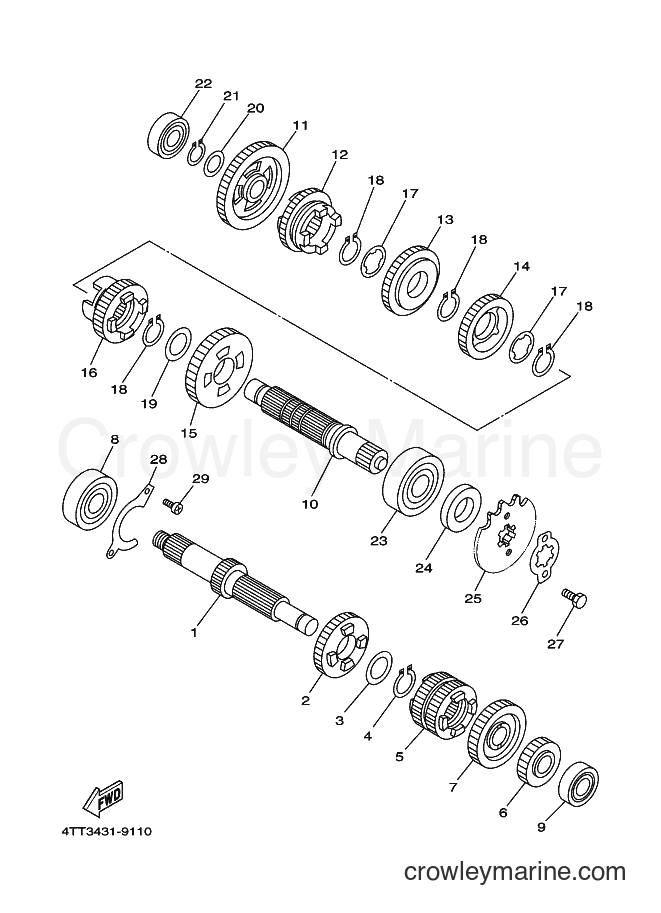 1999 Scooter JZ120F - JZ120F (4TT4) [010] - TRANSMISSION