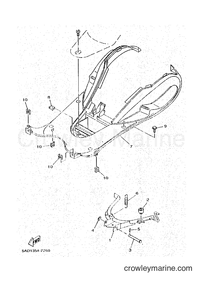 1997 Scooter YN50 - YN50 (5BX1) [010] - STAND & FOOTREST