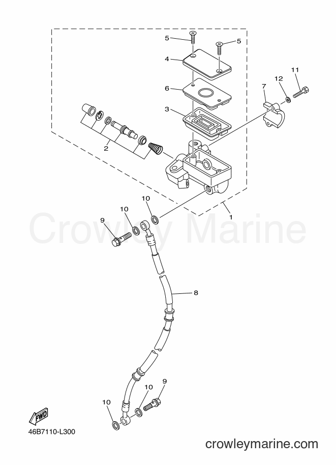 Yamaha Motors XV250 (46BF) [010] - FRONT MASTER CYLINDER