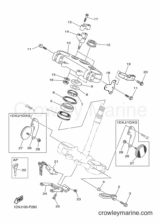 2015 Dirt Bike WR450F - WR450F (1DXF) [010] - STEERING