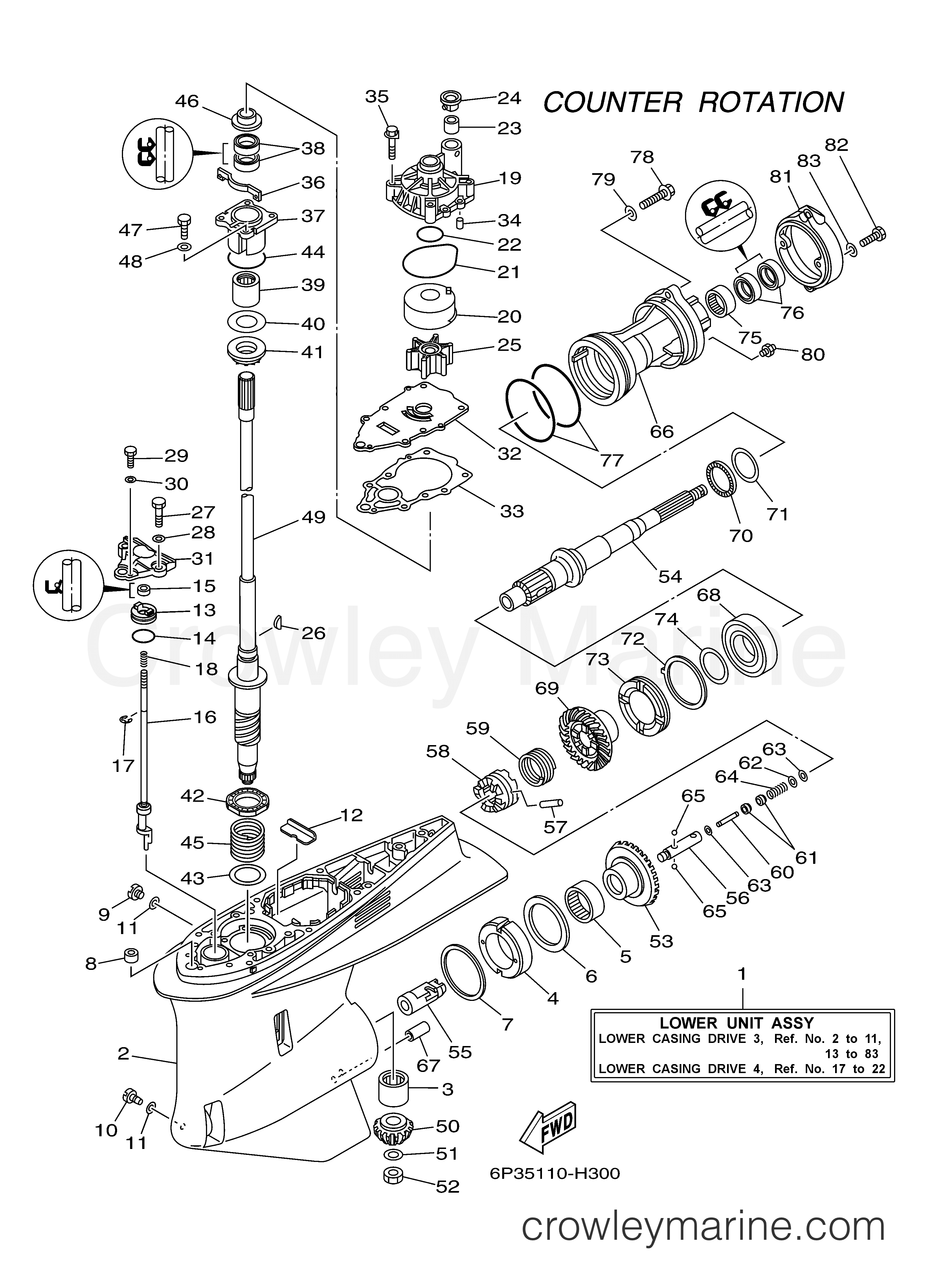 Yamaha Motors LF250BTUR - LOWER CASING DRIVE 3