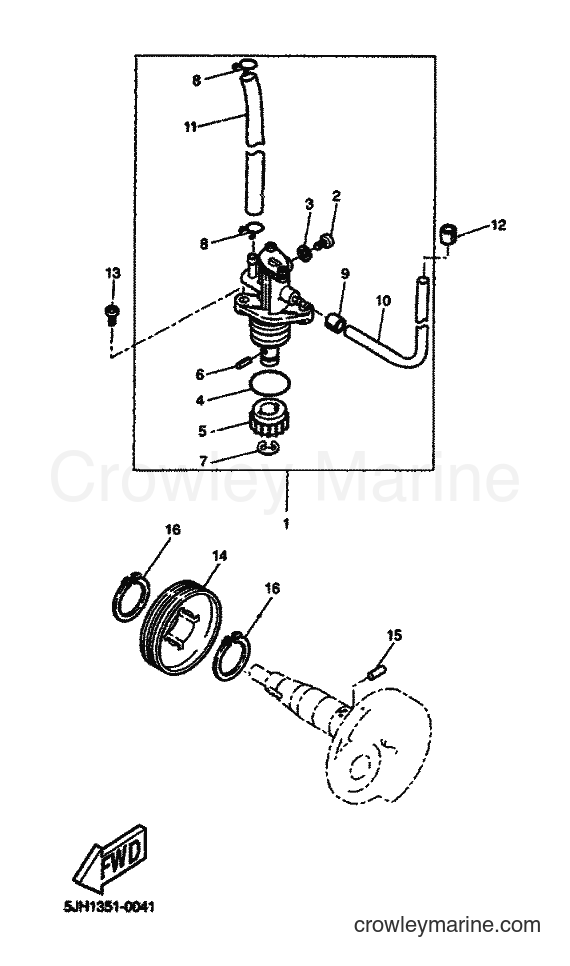 2000 Scooter EW50 - EW50 (5LH1) [040] - OIL PUMP