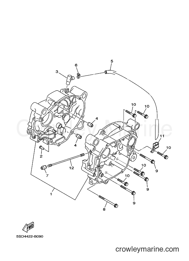 Yamaha Motors T105SE (5SD4) [010] - CRANKCASE