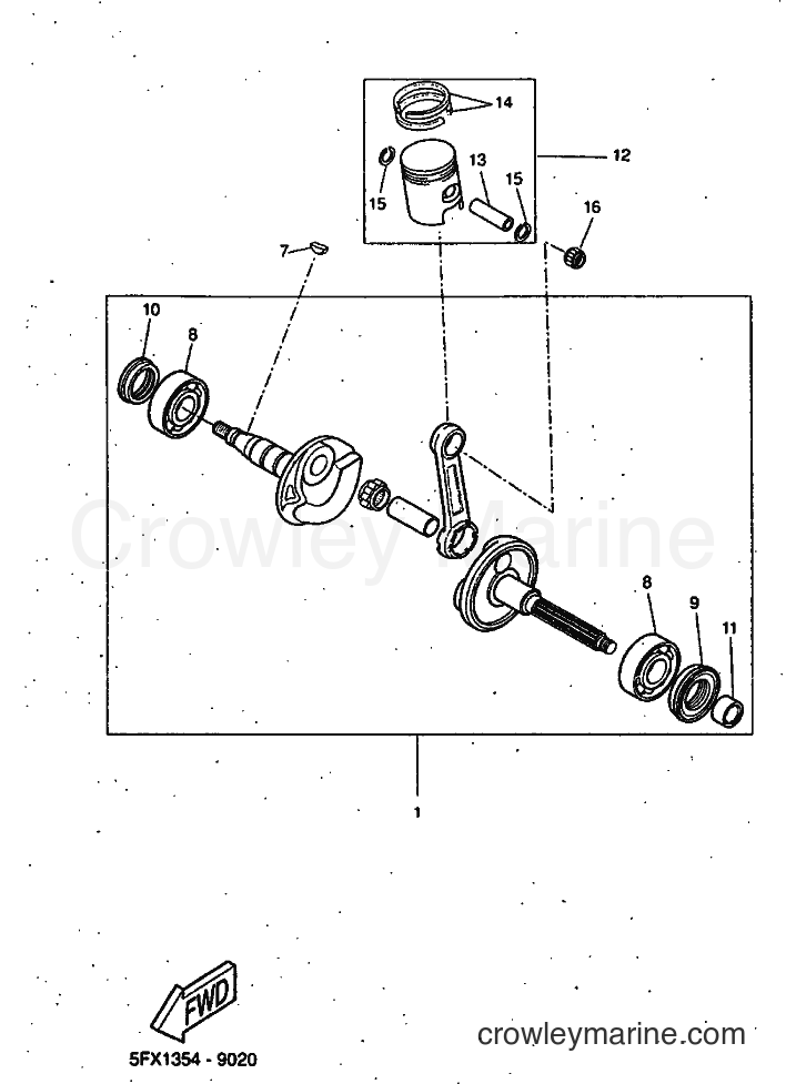 1999 Scooter CW50 - CW50 (5HG1) [010] - CRANKSHAFT & PISTON