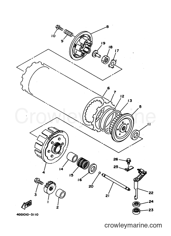 1996 Dirt Bike TY250Z - TY250Z (4GG8) [070] - CLUTCH