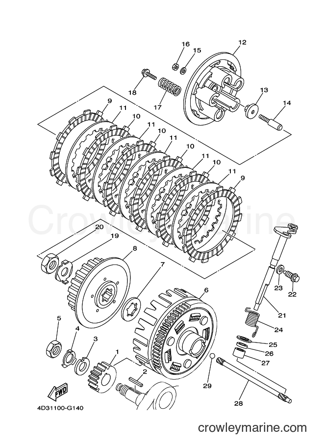 2013 ATV YFM250R - YFM250R (1BTN) [010] - CLUTCH