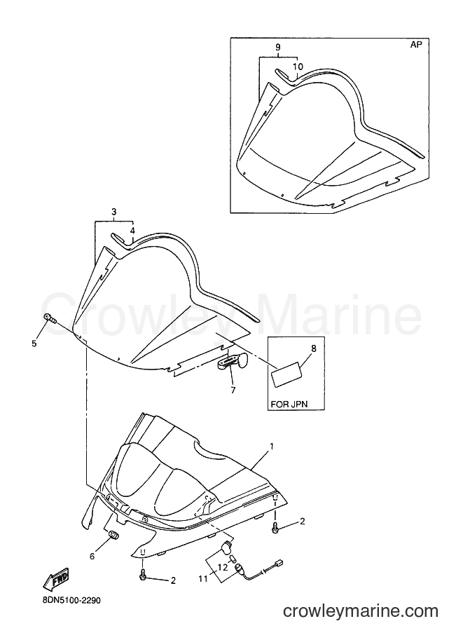 Yamaha Motors SRX700 (8DN5) [020] - WINDSHIELD