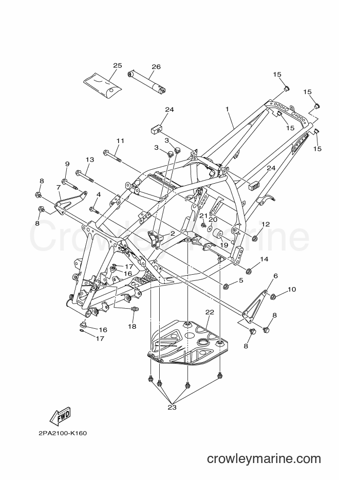 2012 ATV YFM125R - YFM125R (2PA5) [010] - FRAME