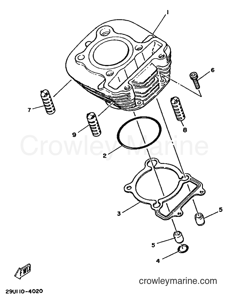 1989 ATV YFM250 - YFM250 (3GH2) [020] - CYLINDER