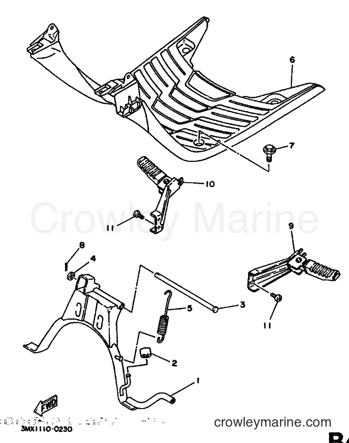 1992 Scooter CW50 - CW50 (4BX2) [999] - STAND & FOOTREST