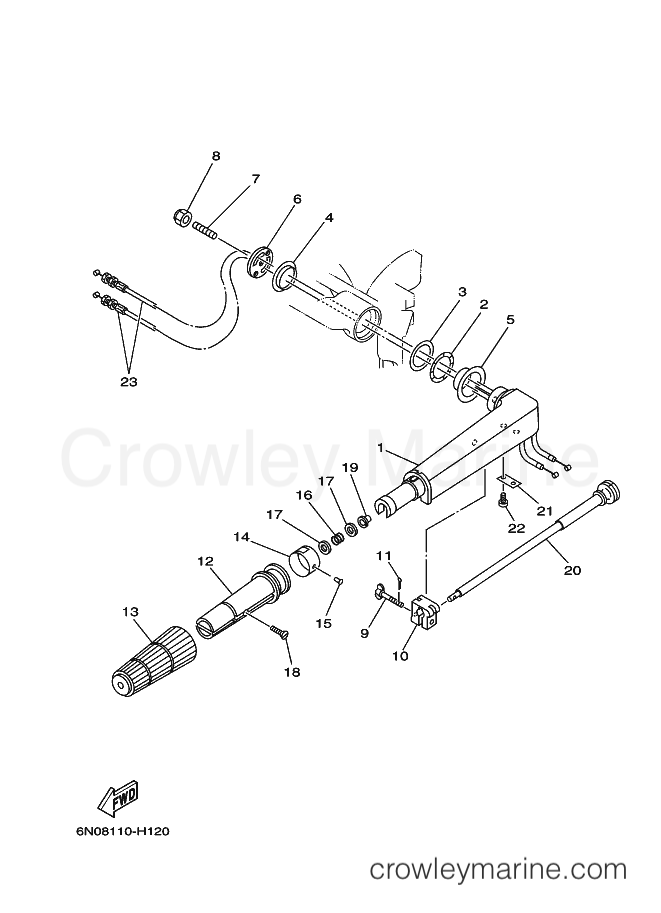Yamaha Motors 6CMHS (6M88) [180] - STEERING