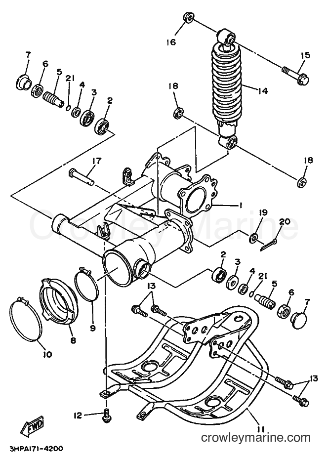 1995 ATV YFM350ER - YFM350ER (3HPD) [010] - REAR ARM & SUSPENSION