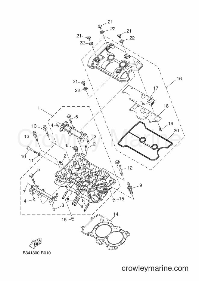 2016 Sport Bike XSR700 - XSR700 (B341) [070] - CYLINDER HEAD