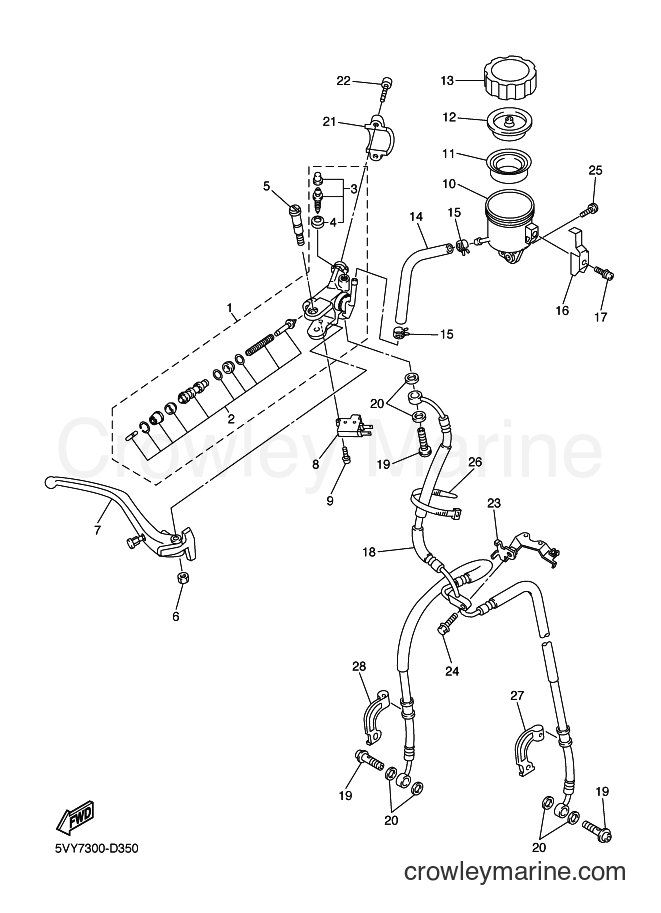 2006 Sport Bike YZF-R1 - YZF-R1 (5VYR) [050] - FRONT MASTER CYLINDER