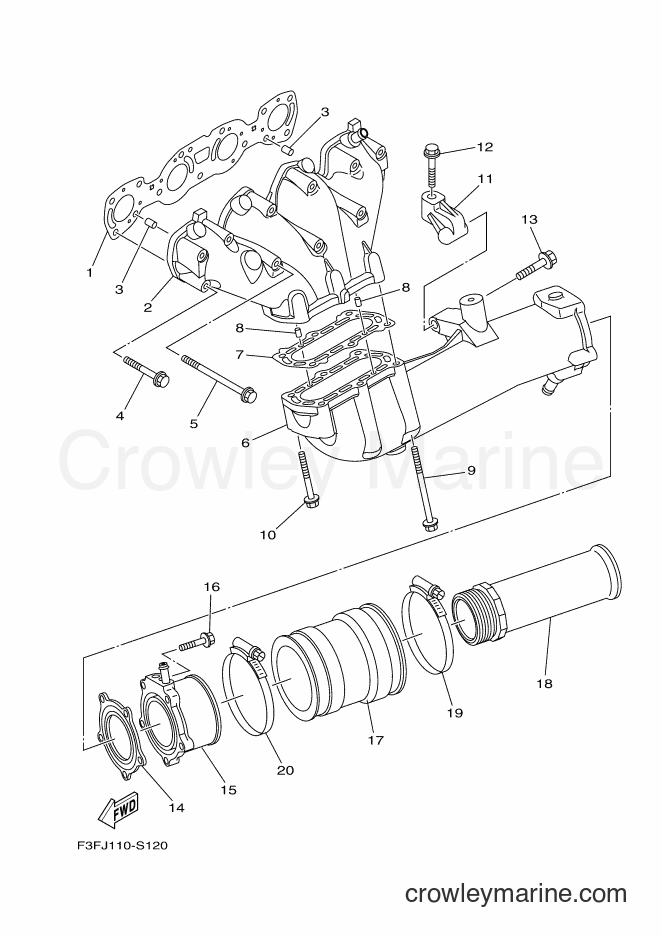 Eam様確認用 EXHAUST 1 Parts Diagram - PartsPak