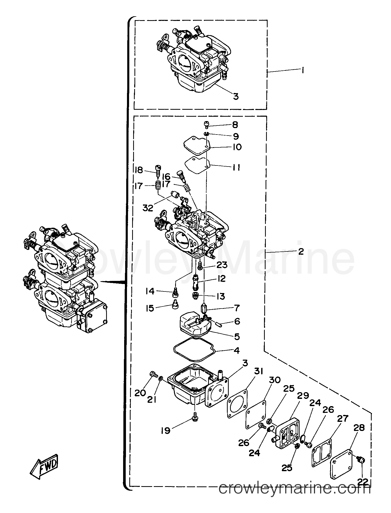 Yamaha Motors 25ELHW - CARBURETOR