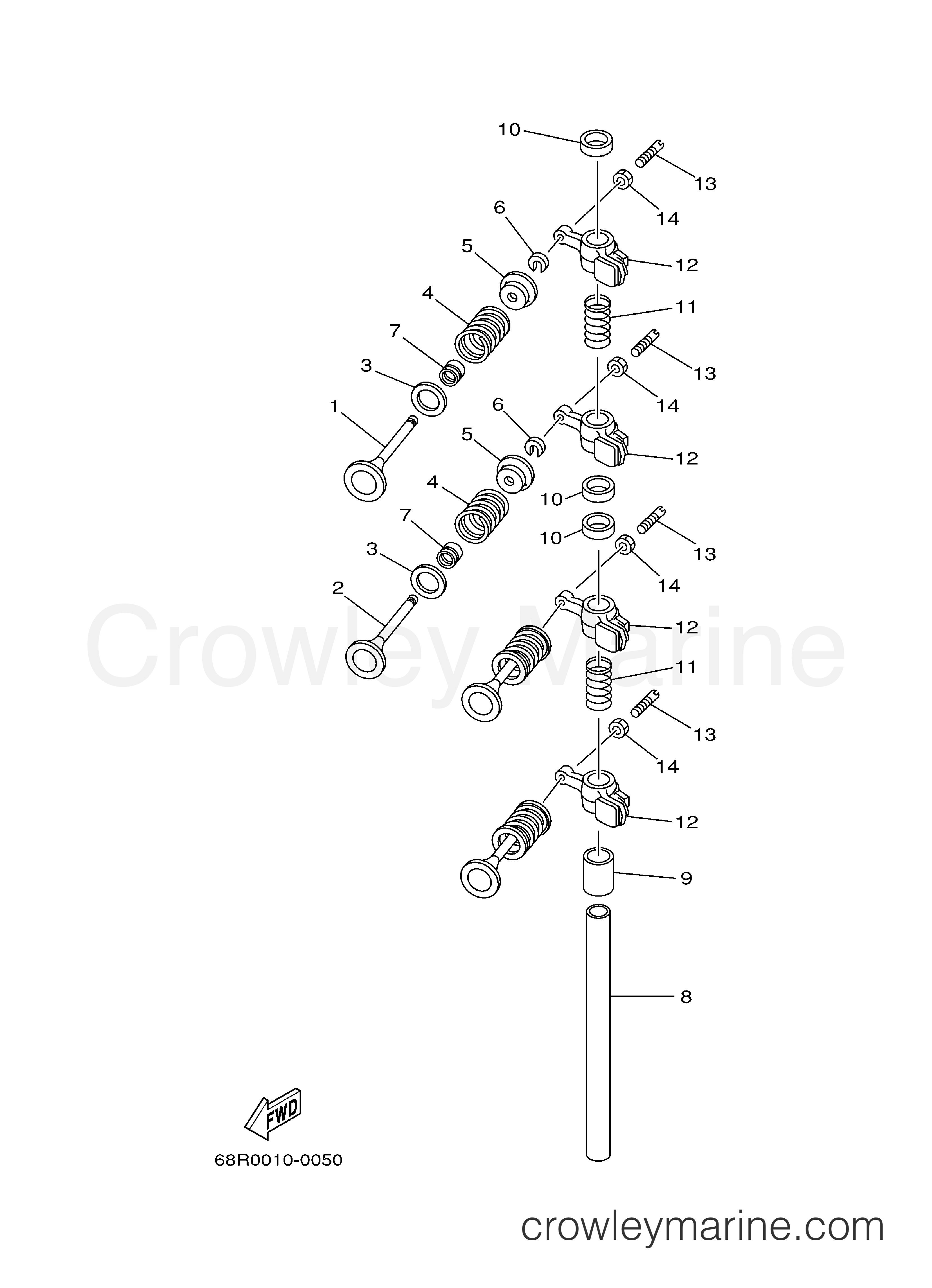 Yamaha Motors F8CMLH - VALVE
