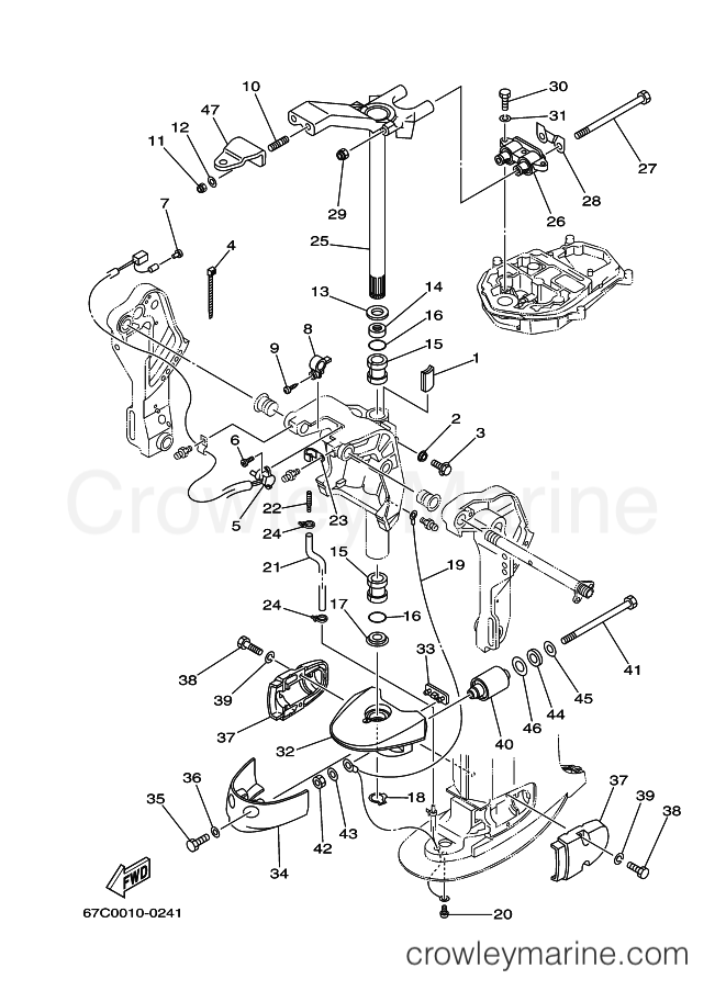 Yamaha Motors F40ELHC (67C3) [310] - BRACKET 3