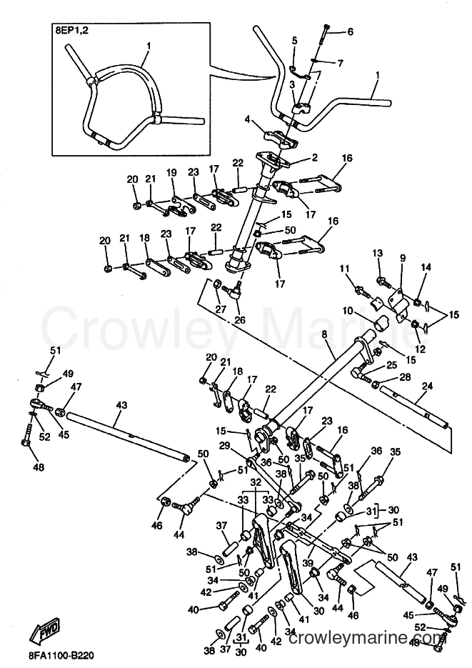 Yamaha Motors RX10 (8FA2) [020] - STEERING