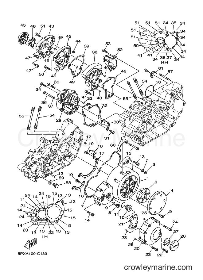 2005 Cruiser XV1700PC - XV1700PC (2D83) [010] - CRANKCASE COVER 1