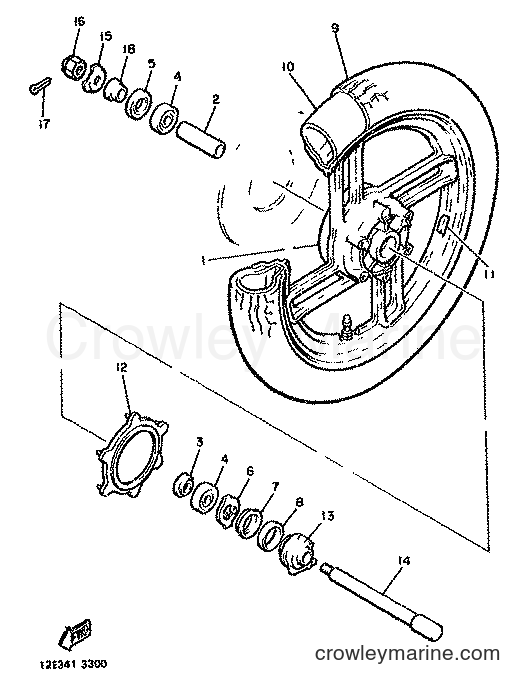 1982 Street Bike XS400 - XS400 (12E) [999] - FRONT WHEEL