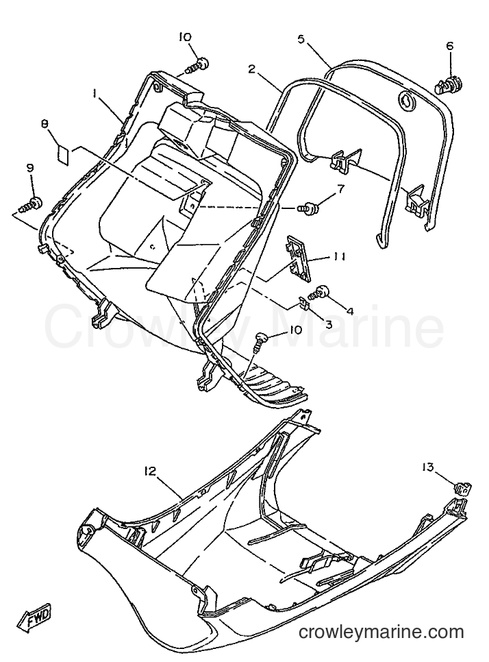 1996 Scooter YA50R - YA50R (4SJ3) [99A] - LEG SHIELD