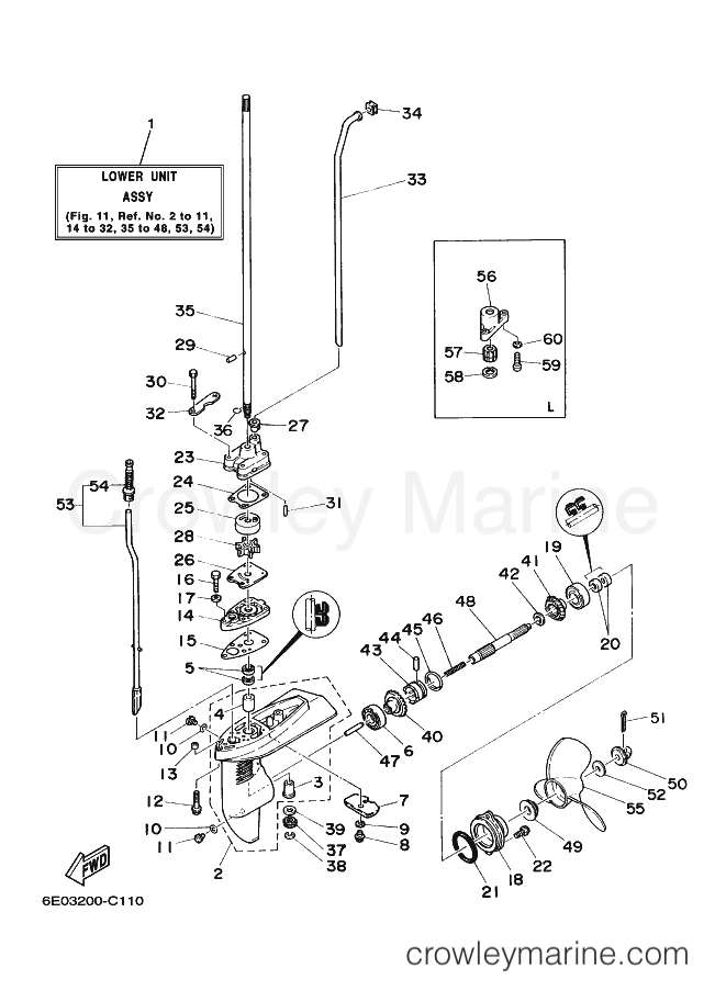 Yamaha Motors 5CMHS (6E37) [030] - LOWER CASING & DRIVE
