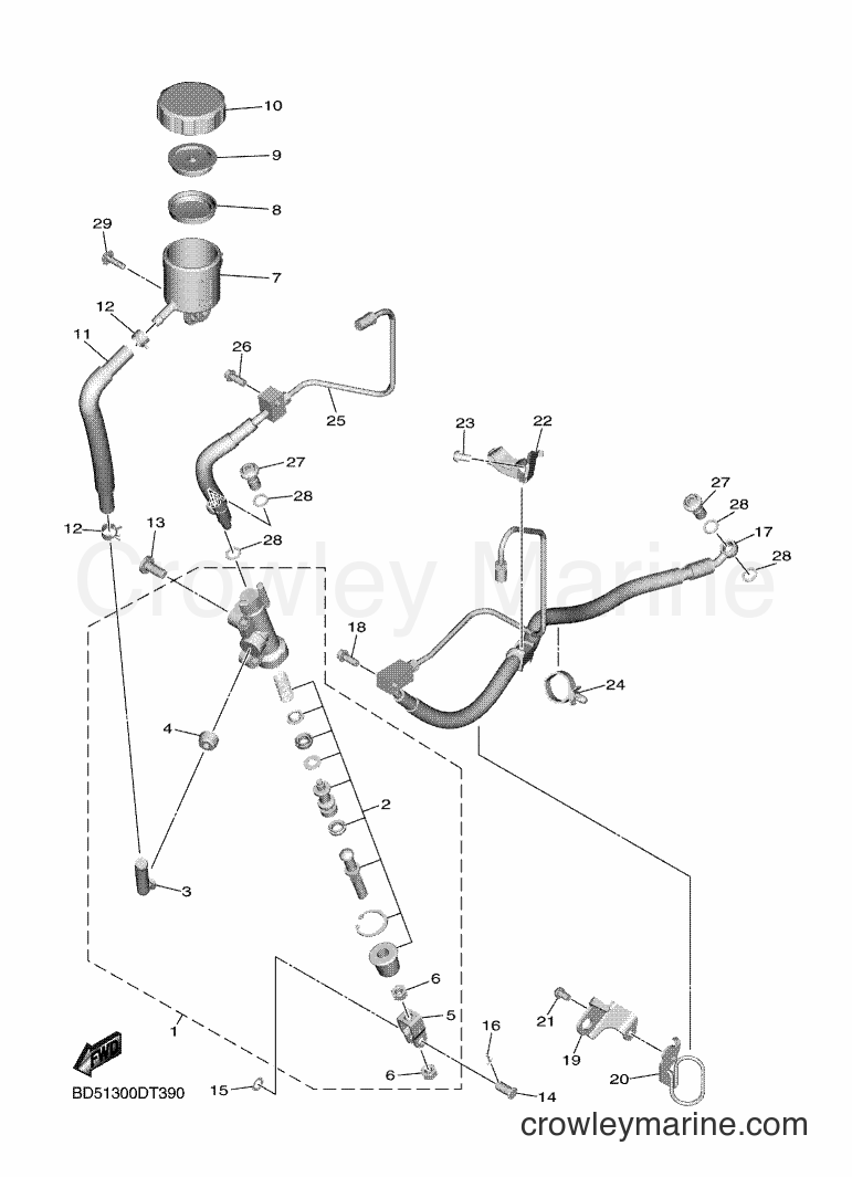 2018 Maxi-Scooter MXT850 - MXT850 (BD51) [060] - REAR MASTER CYLINDER