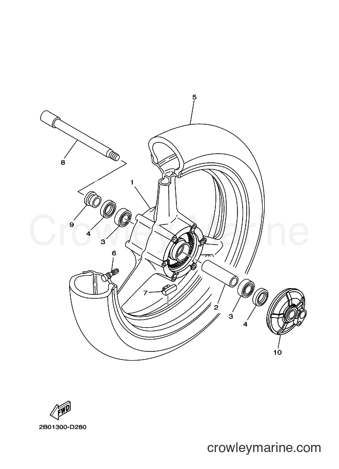 2006 Street Bike TDM900A - TDM900A (2B02) [080] - FRONT WHEEL