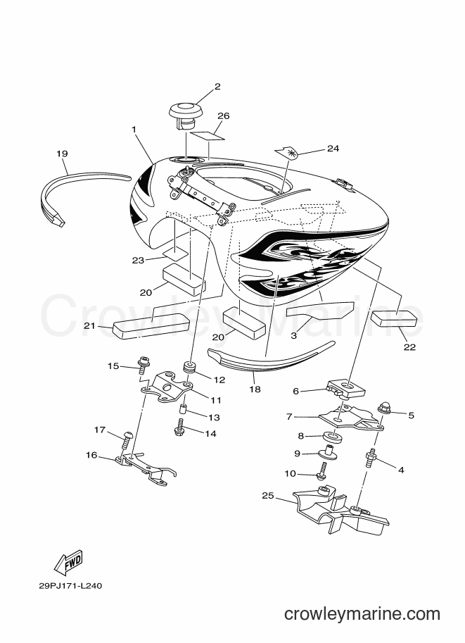 2012 Cruiser XV1900CU - XV1900CU (29PJ) [010] - FUEL TANK