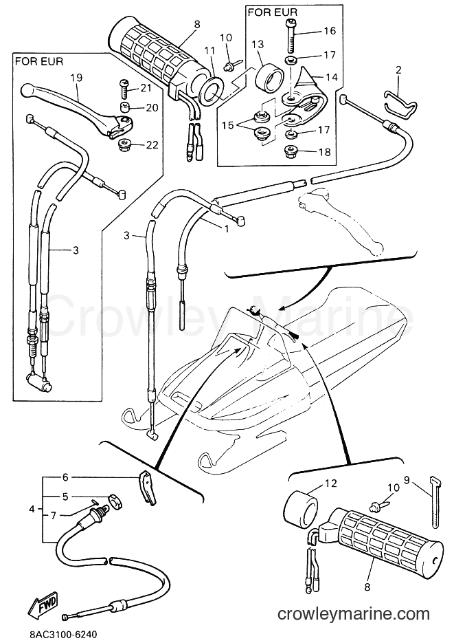 Yamaha Motors VK540E-2 (8AC3) [030] - CONTROL CABLE