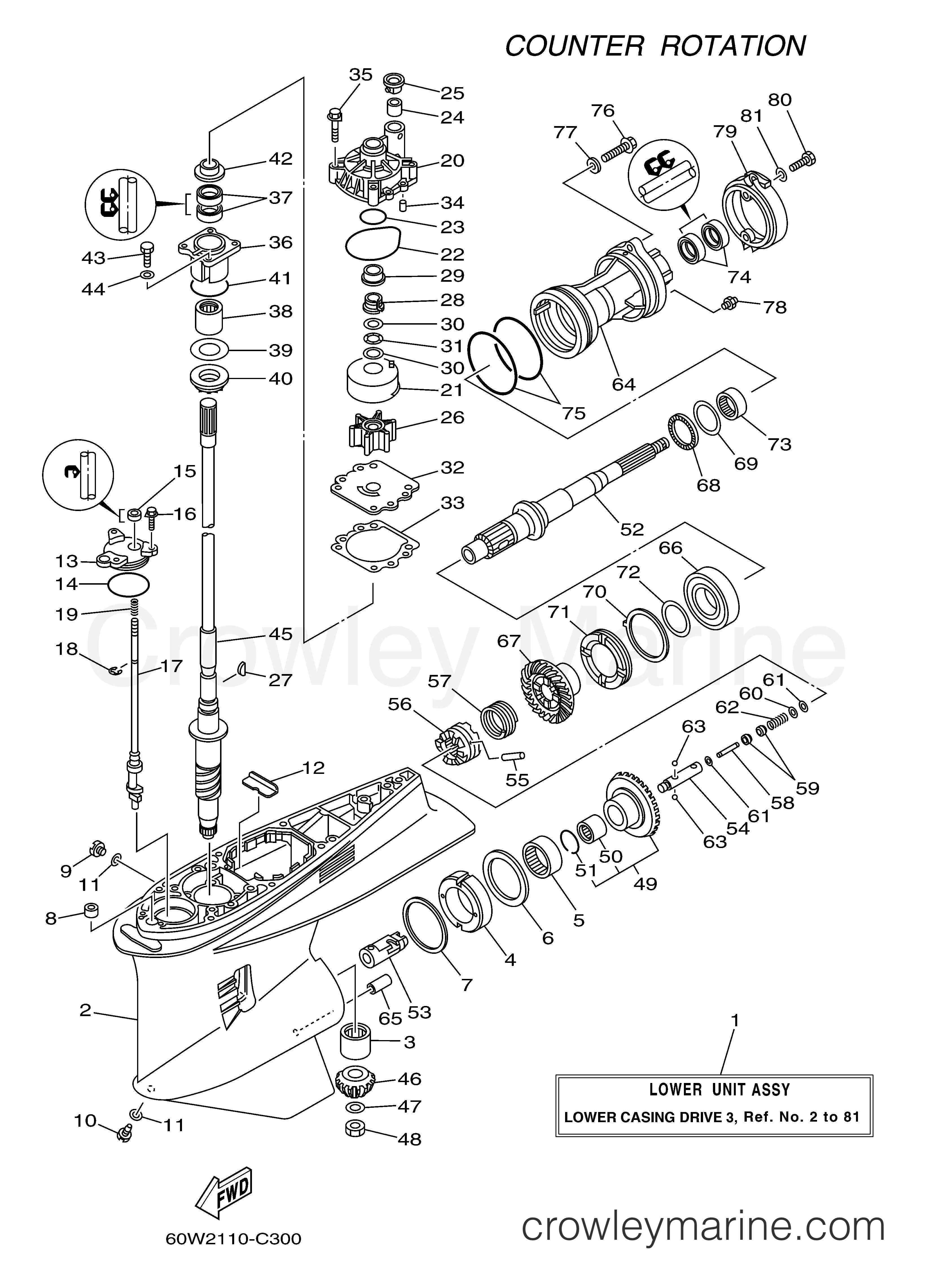 Yamaha Motors LZ250TXRC - LOWER CASING DRIVE 3