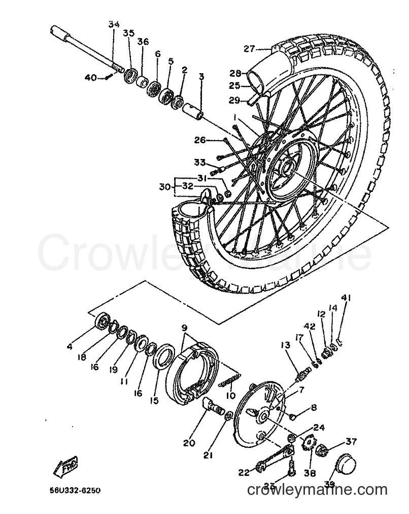 1986 Dirt Bike XT500 - XT500 (56U) [999] - FRONT WHEEL