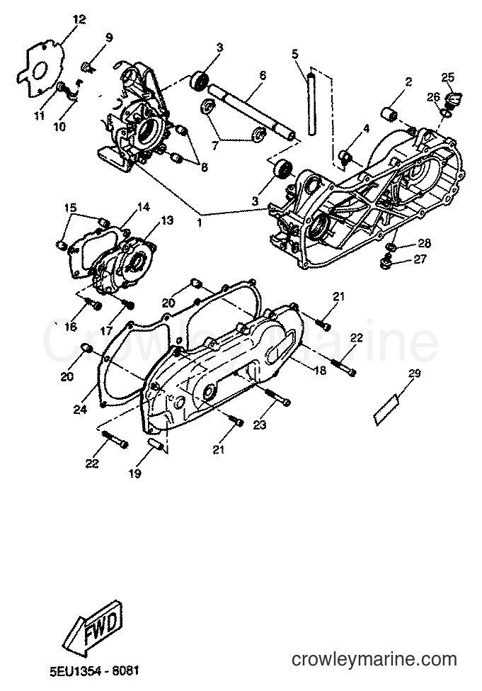 2001 Scooter YH50 - YH50 (5JB6) [030] - CRANKCASE