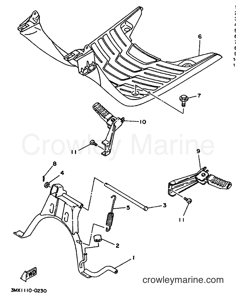 1995 Scooter CW50 - CW50 (4BX6) [999] - STAND & FOOTREST