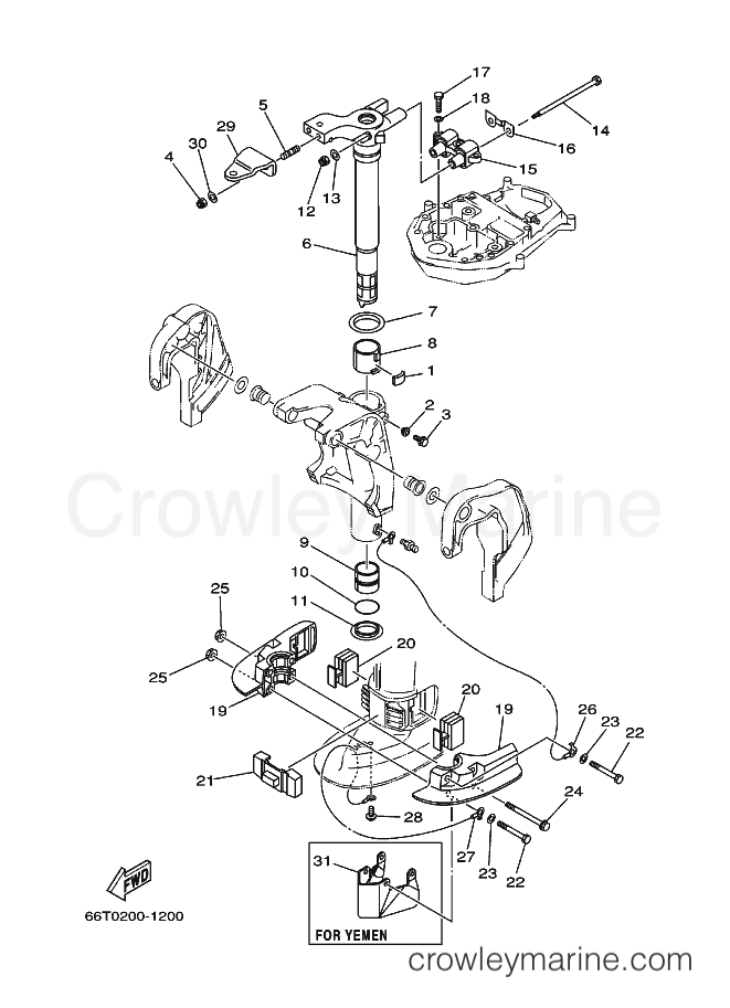 Yamaha Motors (E)40X (66T0) [020] - BRACKET 3