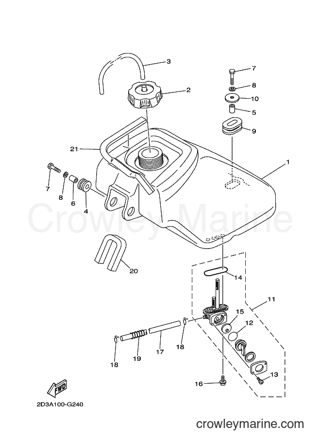2008 ATV YFM80G - YFM80G (2D3B) [010] - FUEL TANK