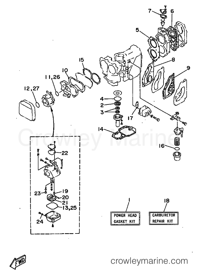 Yamaha Motors 25V (61R) [120] - Parts Catalog Page