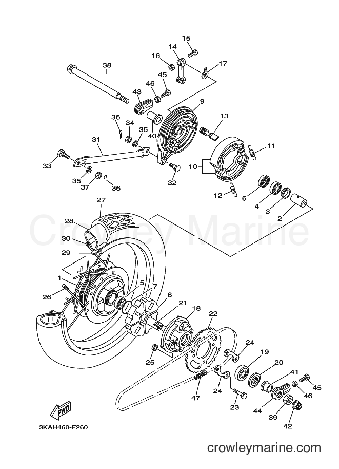 Yamaha Motors RX-K (3KAH) [010] - REAR WHEEL