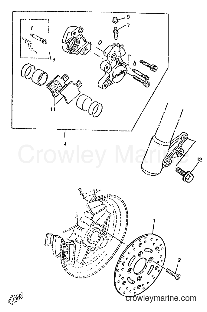 1996 Scooter CW50RS - CW50RS (4WB1) [999] - FRONT BRAKE CALIPER