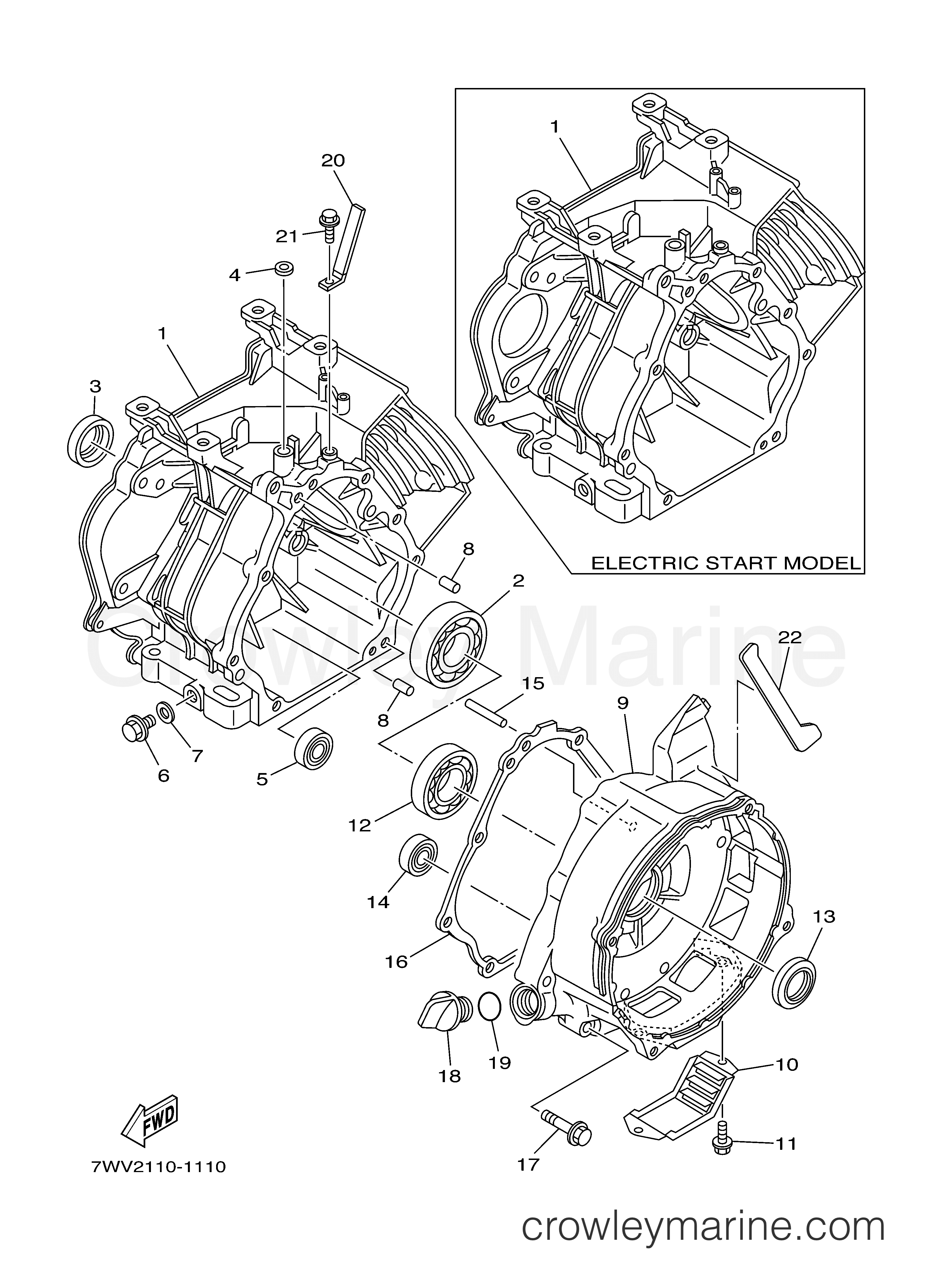 Yamaha Motors EF5200DEM - CRANKCASE