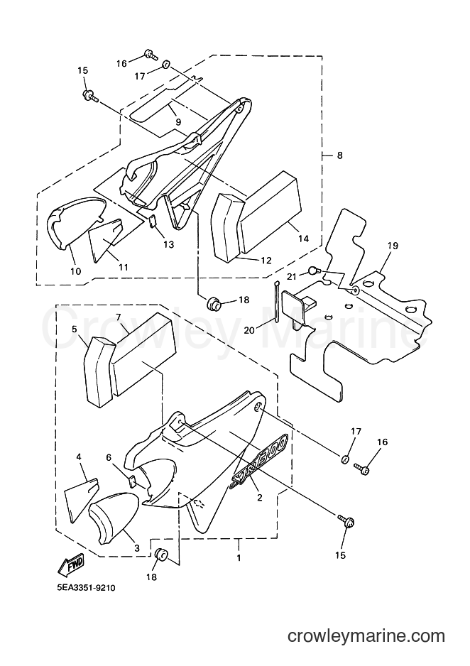 2000 Street Bike XJR1300 - XJR1300 (5EAA) [030] - SIDE COVER