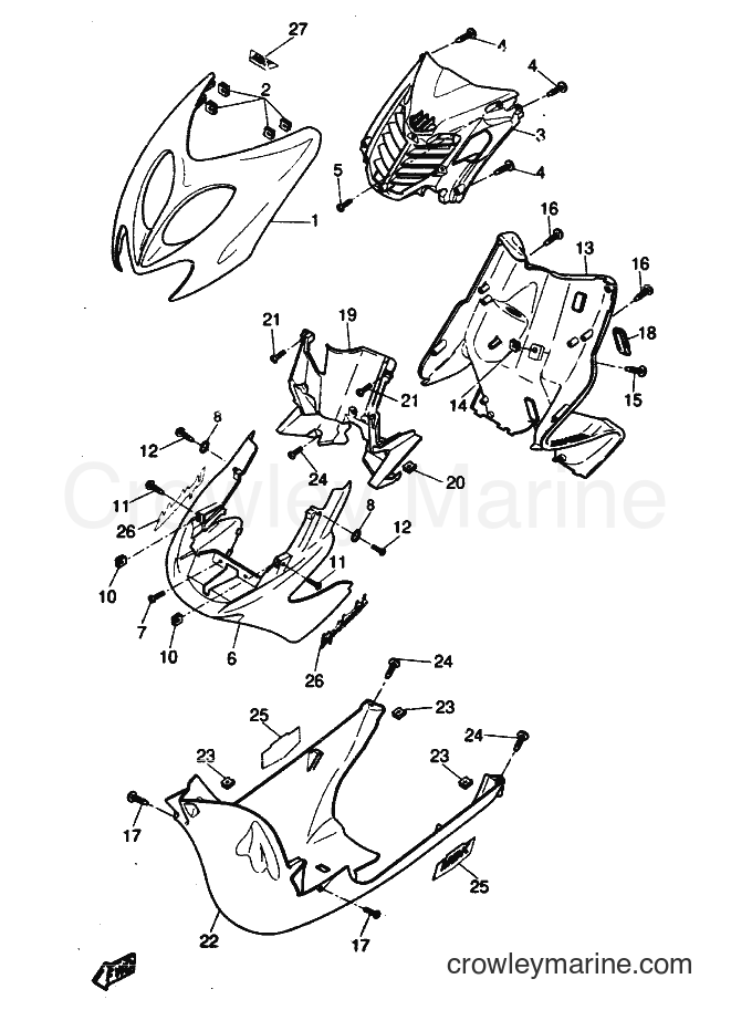1997 Scooter YQ50 - YQ50 (5DR2) [010] - LEG SHIELD